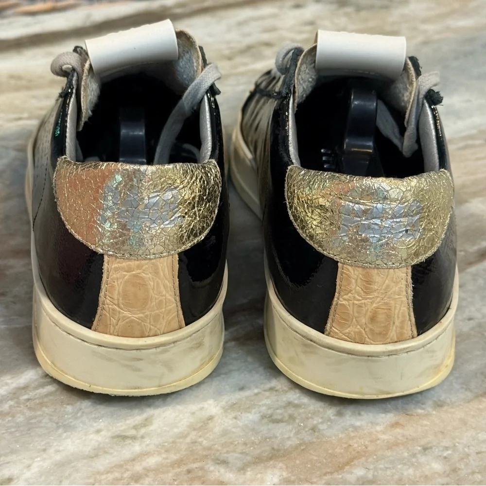 Women’s P448 black patent/tan croc sneakers- Size 39 - Picture 7 of 10